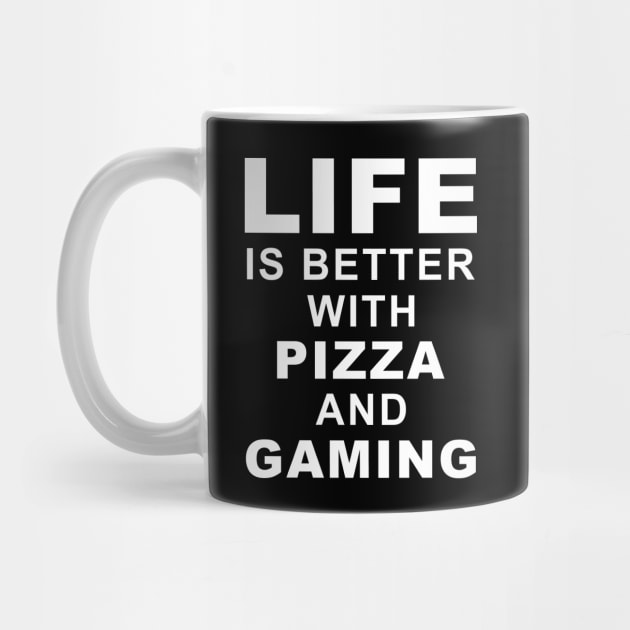 Life Is Better With Pizza And Gaming by Lasso Print